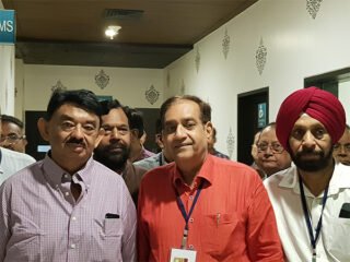 Dr. M.N.Thareja with Dr Ketan Desai president world medical Association Dr. Dalbir Singh.