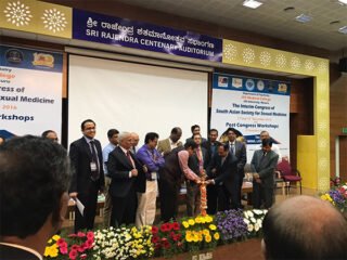 Dr. M.N.Thareja with Dr Ketan Desai president world medical Association Dr. Dalbir Singh.